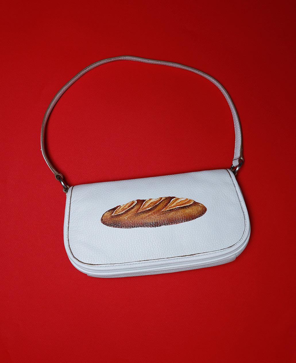 Hand-Painted Baguette Bag