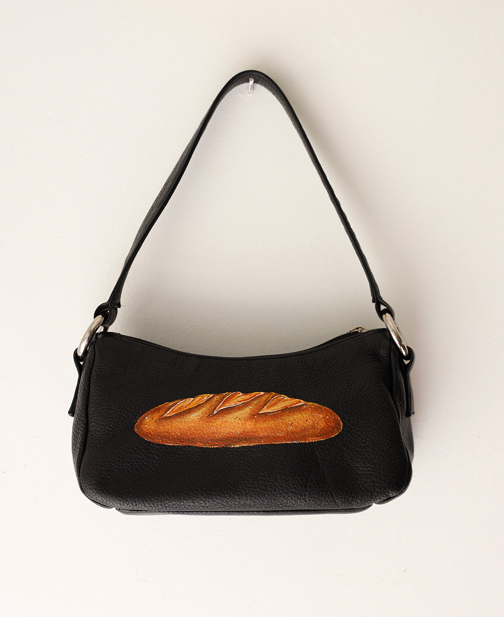 Hand-Painted Baguette Bag