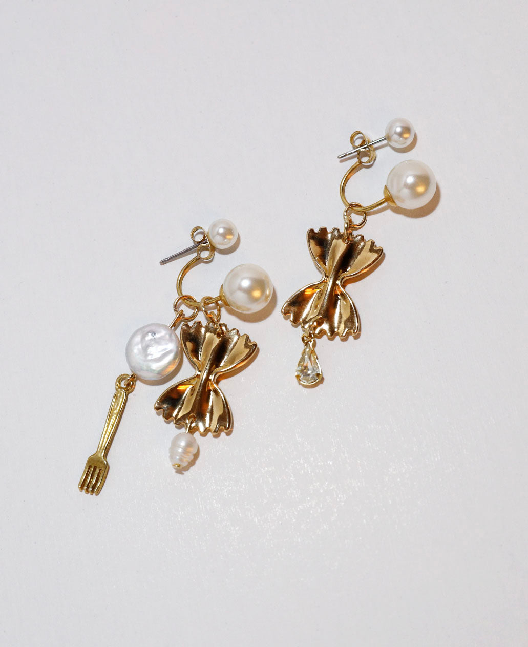 Asymmetrical Burrata Pasta Earrings // HTT x Panache