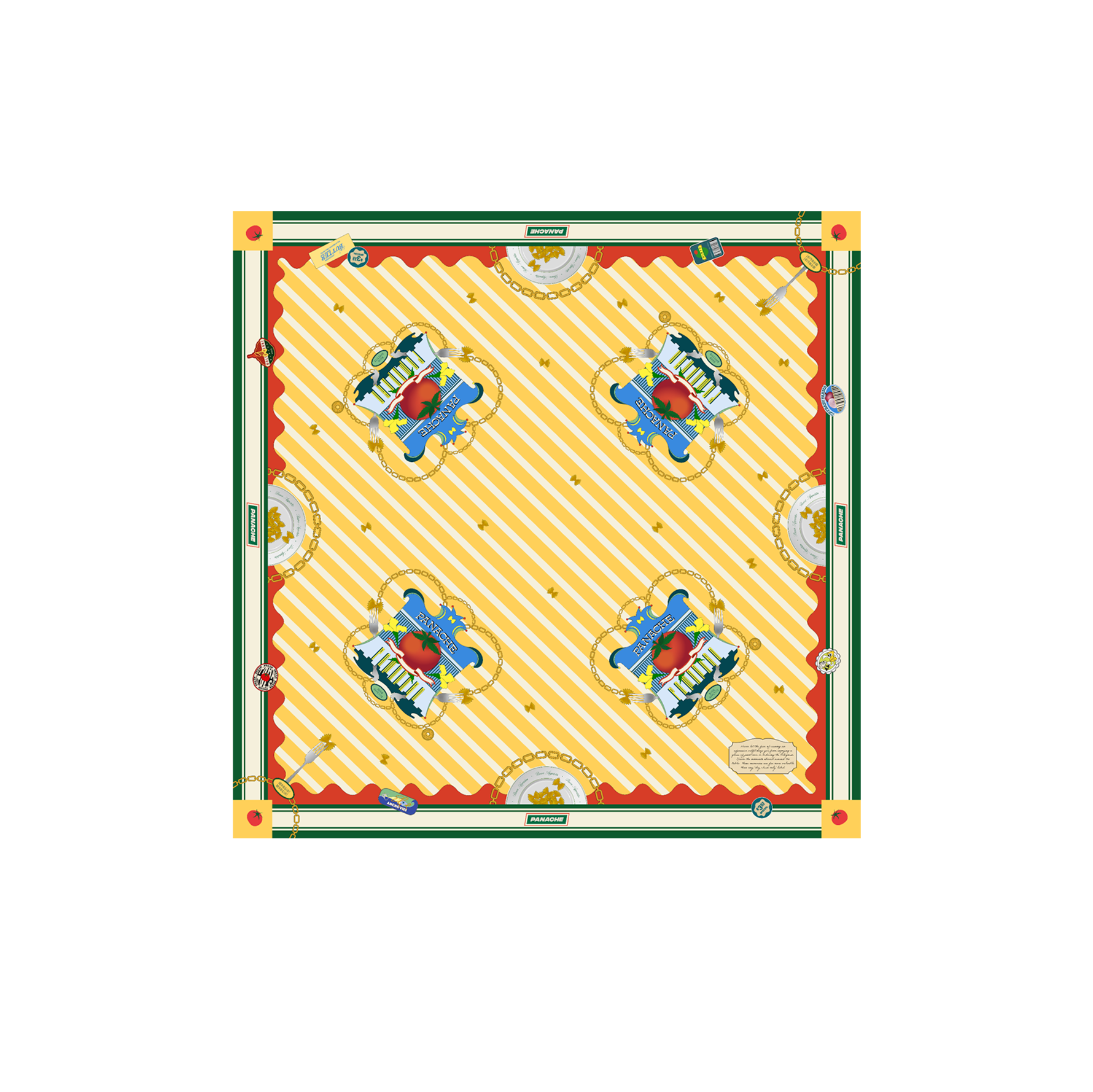 'EuroSummer' 100%  Silk Scarf