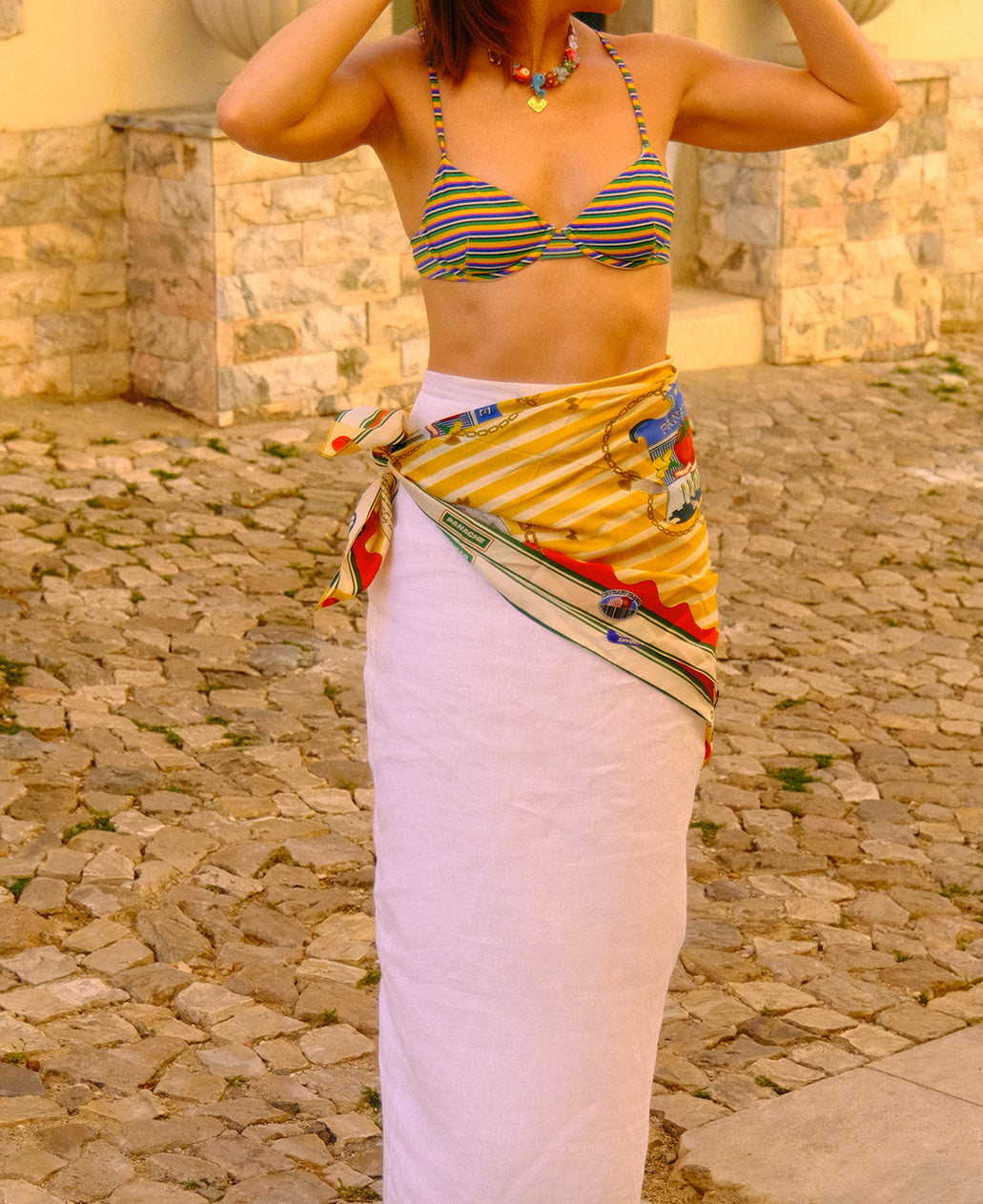 'EuroSummer' 100%  Silk Scarf